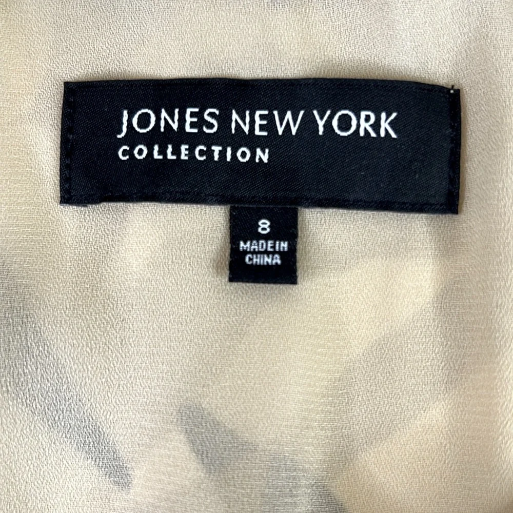 2 Piece Jones New York Collection Belt Wrap Midi Sleeveless Dress & Cardigan 8 - Picture 8 of 10